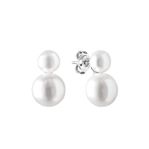 Cercei perle naturale albe din argint DiAmanti MS19404E_W-G (Argint 925‰ 0,85 g.)